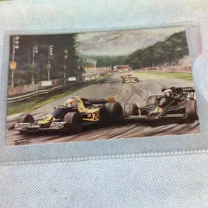 APC 11 Postcard Mario Andretti. Lotus & Jody Scheckter. Wolf, Ford